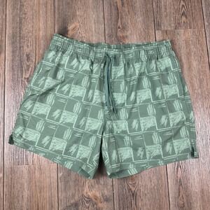 Bearbottom Stretch Swim Trunk Everglades Elastic Waist Drawstring Mens XL 5.5"